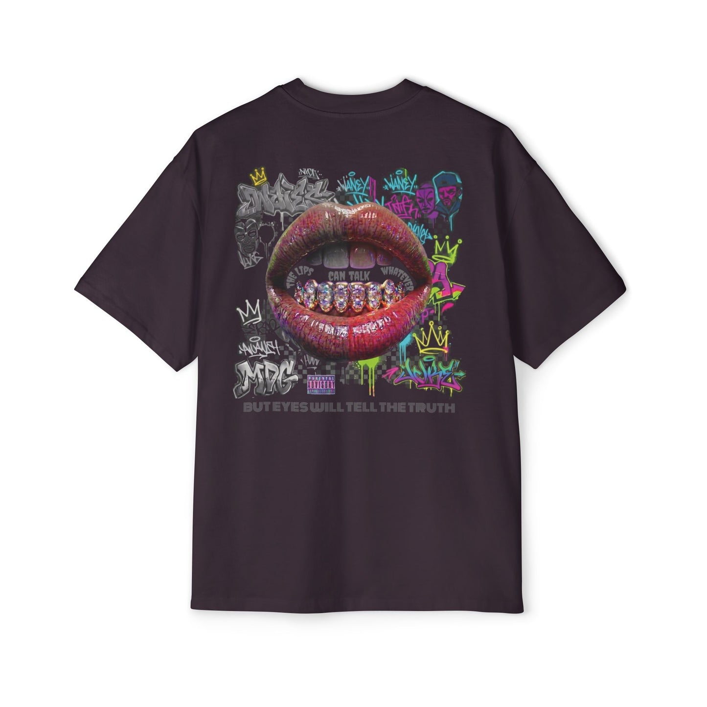 "Lips Can Talk" Oversized Tee — Graffiti Grillz Edition