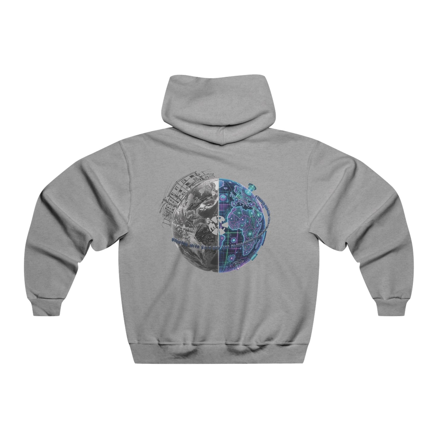 "Dual World" Split-Earth Oversized Hoodie