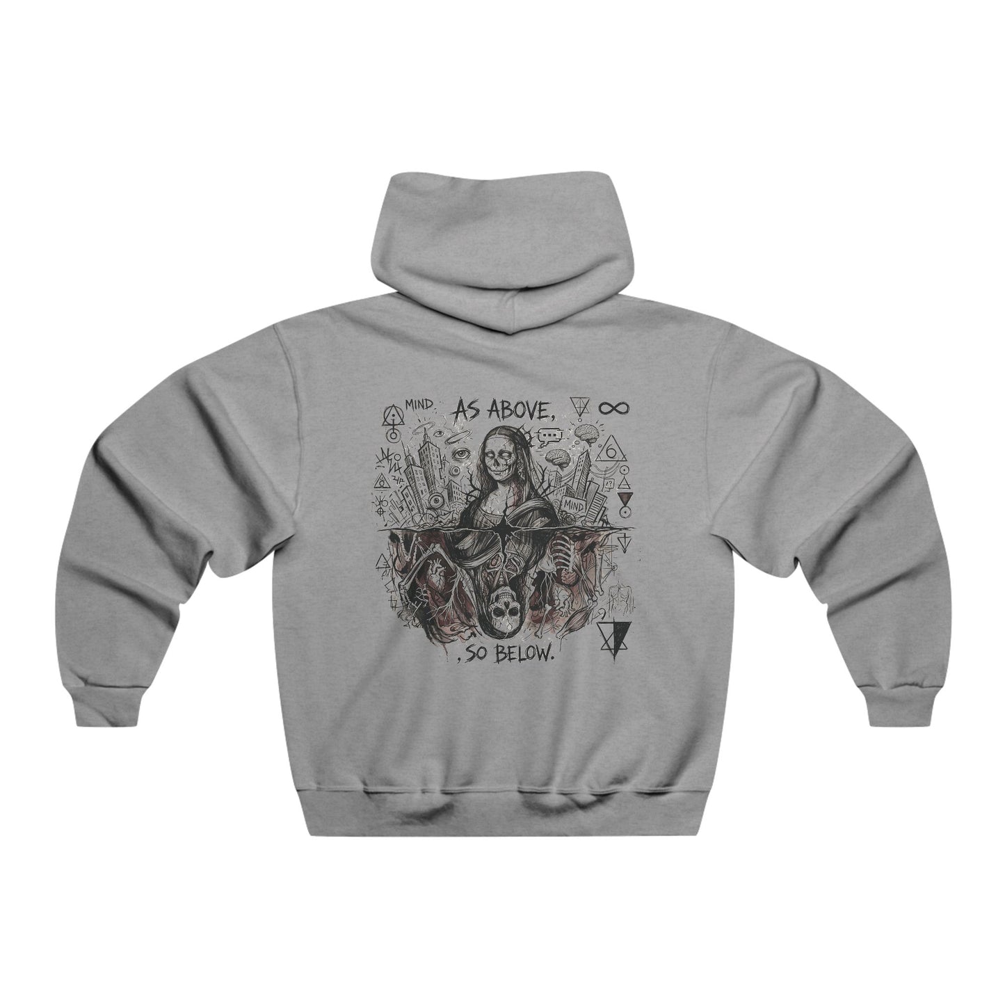 "As Above, So Below" Oversized Split-Realm Hoodie
