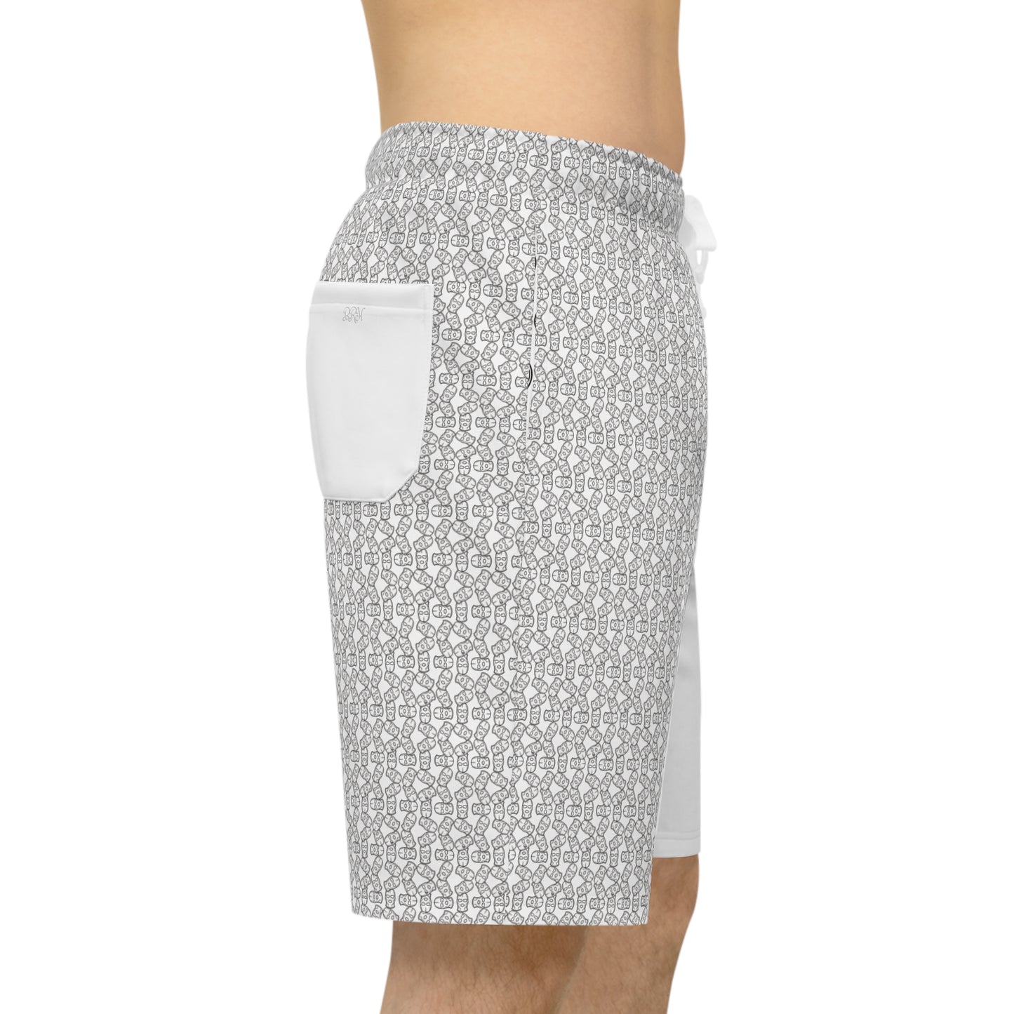 "Bottoms to the Top" Split-Print Shorts — White Edition