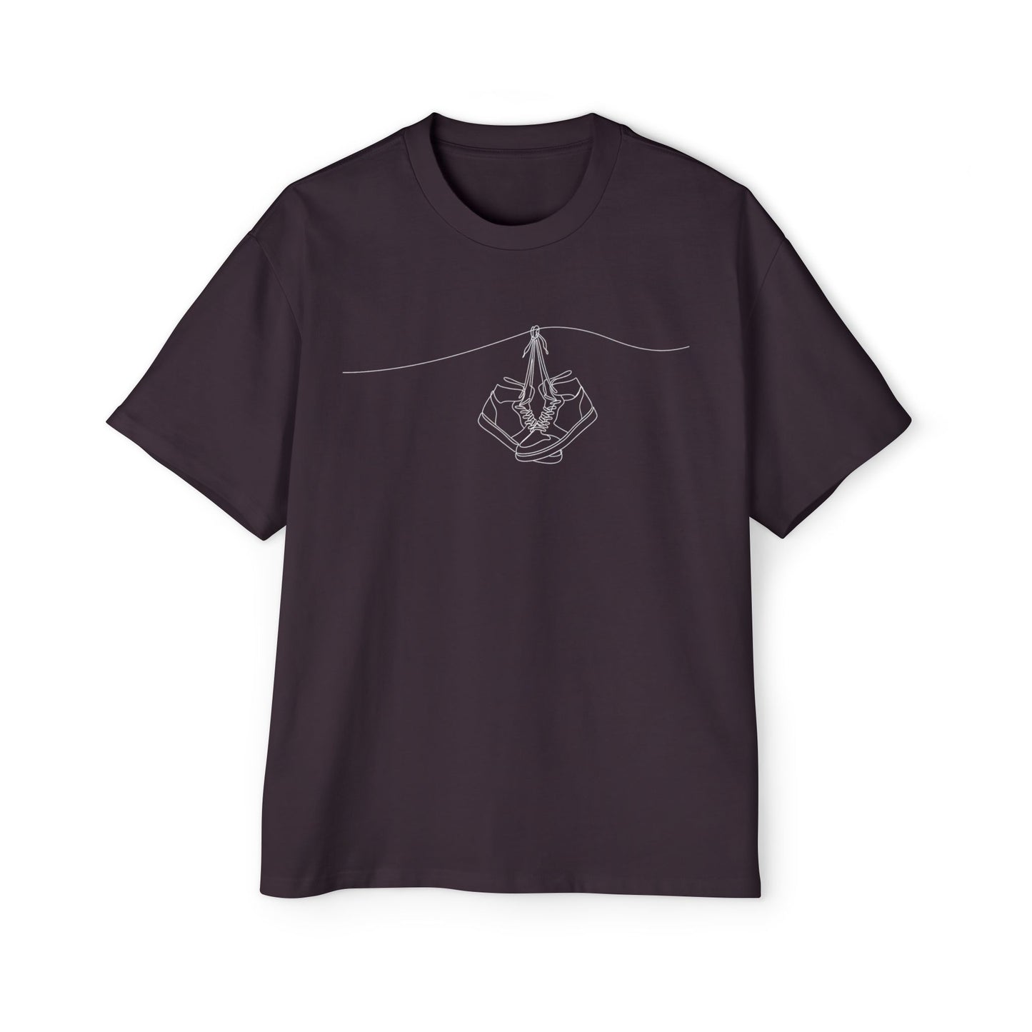 Hanging Around Line Art Oversized Tee
