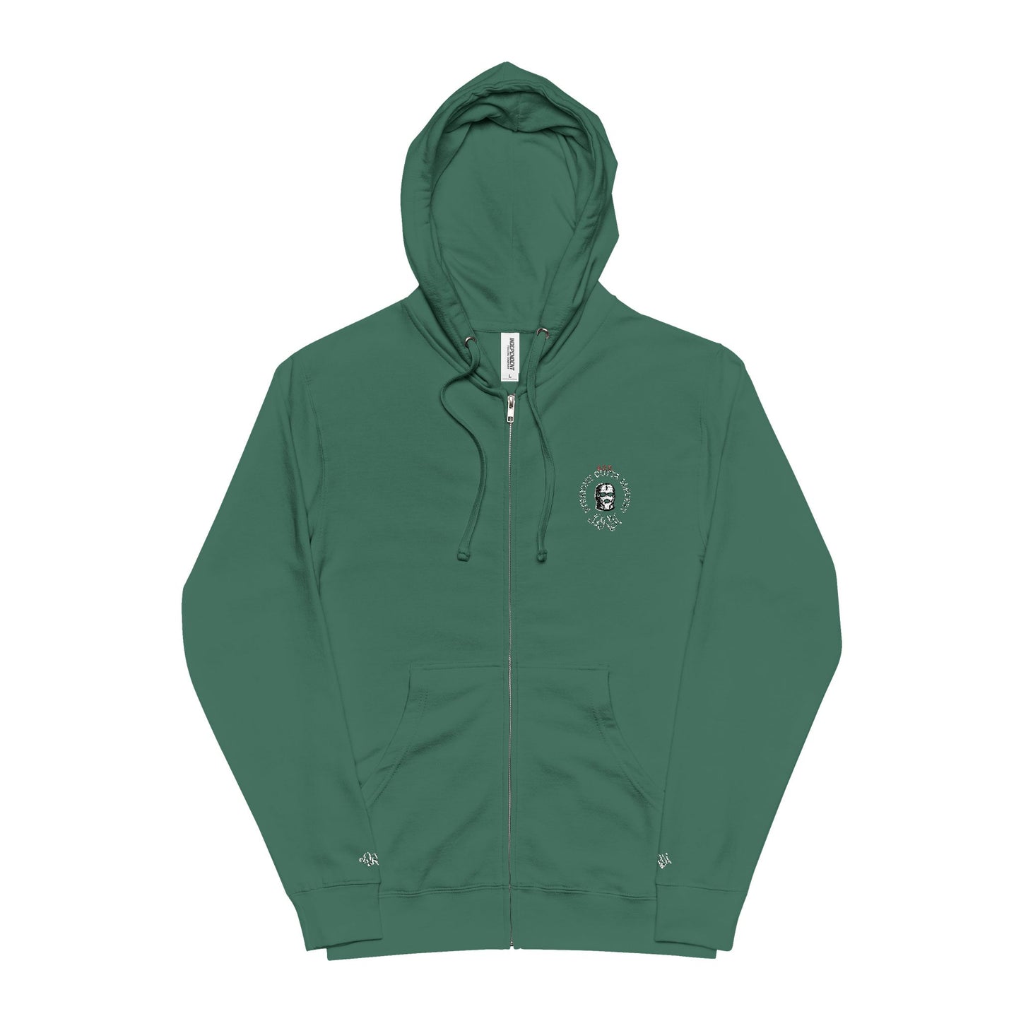 Selective Embroidered Zip Hoodie