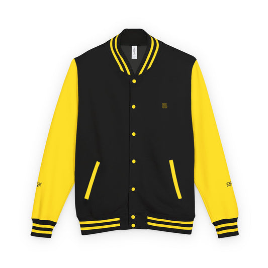 "Find Yourself" Varsity Jacket — Jet Black & Arctic White