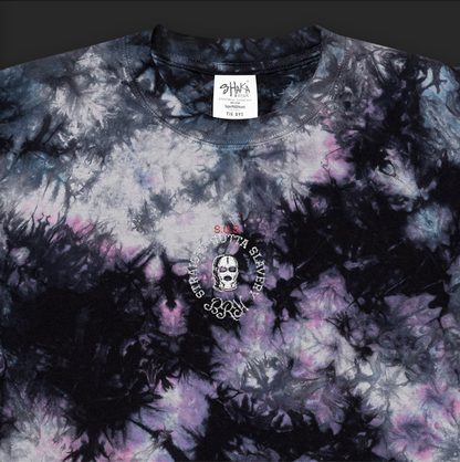 SOS Tie-Dye  | Oversized Embroidered Tee