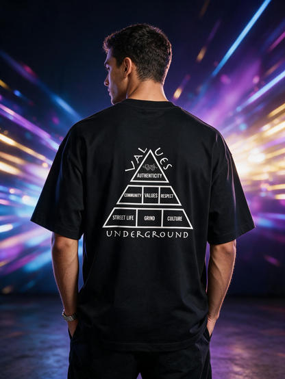 Underground Values Pyramid Oversized Tee
