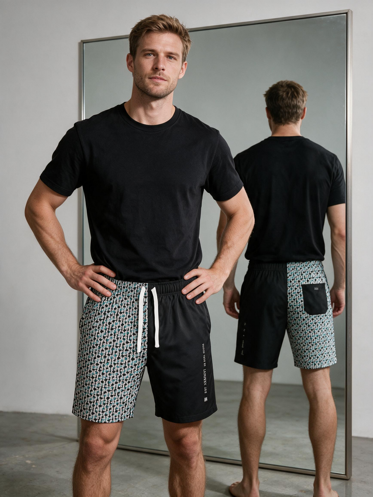 "Bottoms to the Top" Split-Print Shorts