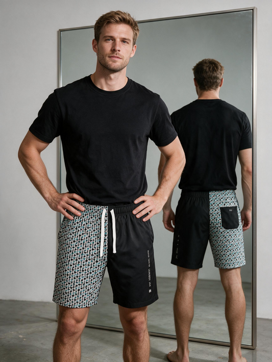 "Bottoms to the Top" Split-Print Shorts