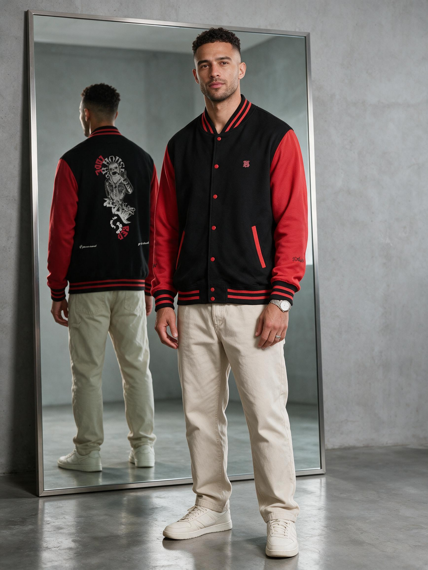 "Level Up" Varsity Bomber Jacket — Trinity Edition