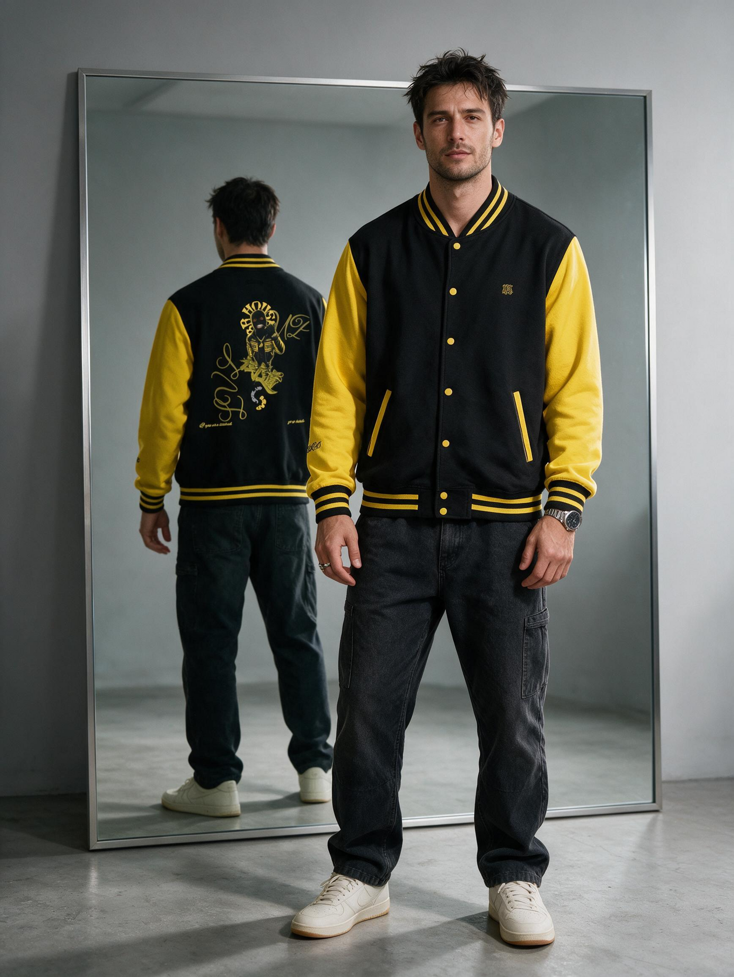 "Level Up" Varsity Bomber Jacket — Trinity Edition