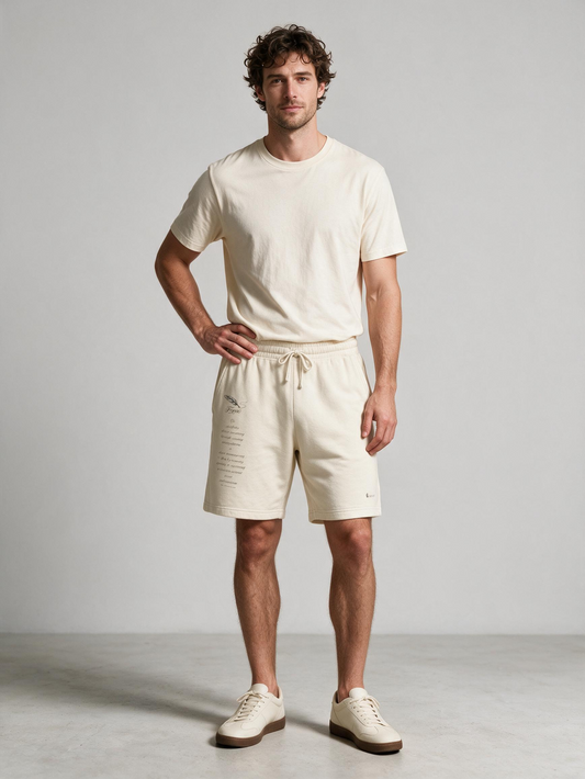"Finesse" Definition Sweat Shorts — Cream Edition