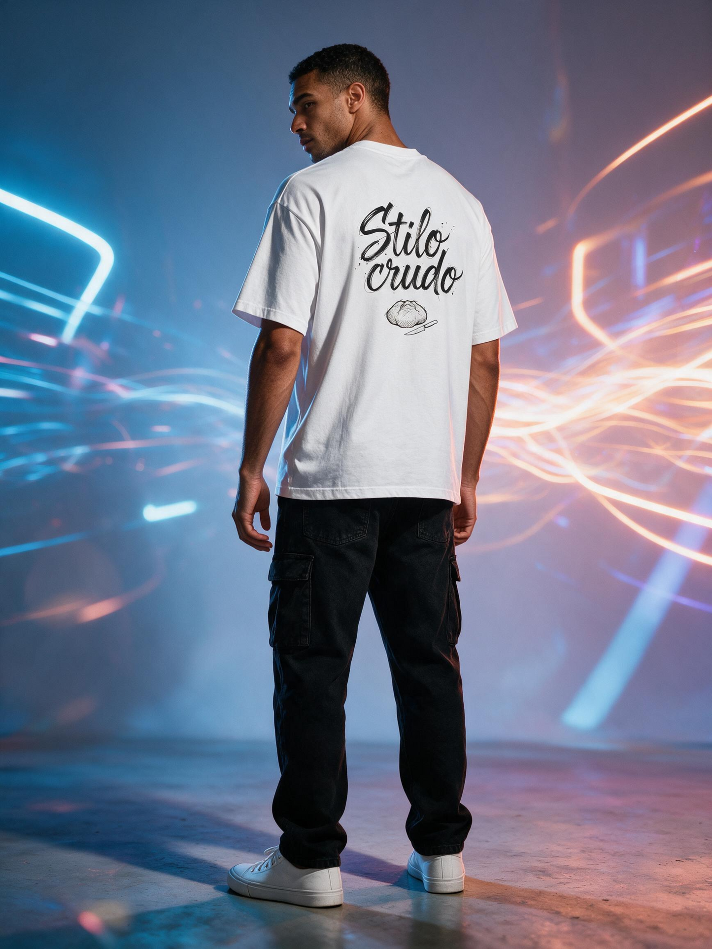 "Stilo Crudo" Oversized Tee — White Edition