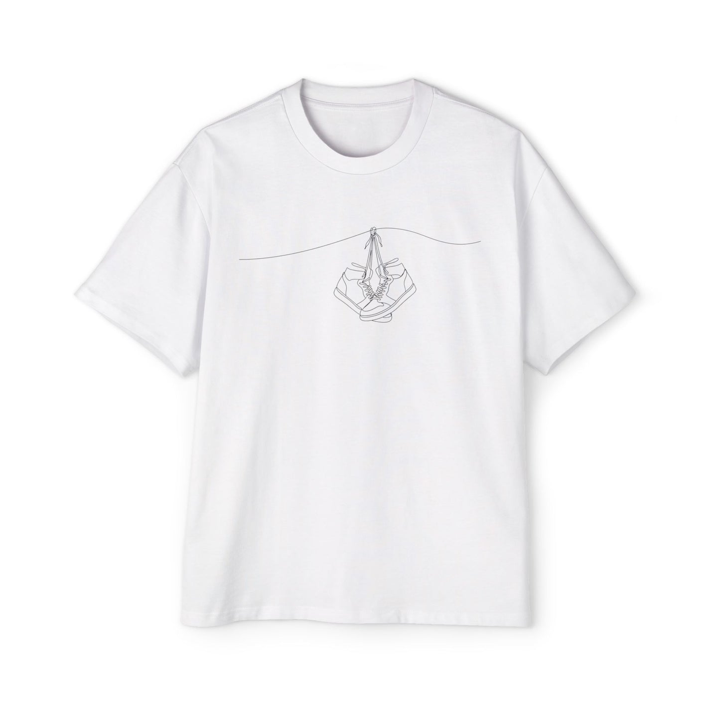 Hanging Around Line Art Oversized Tee