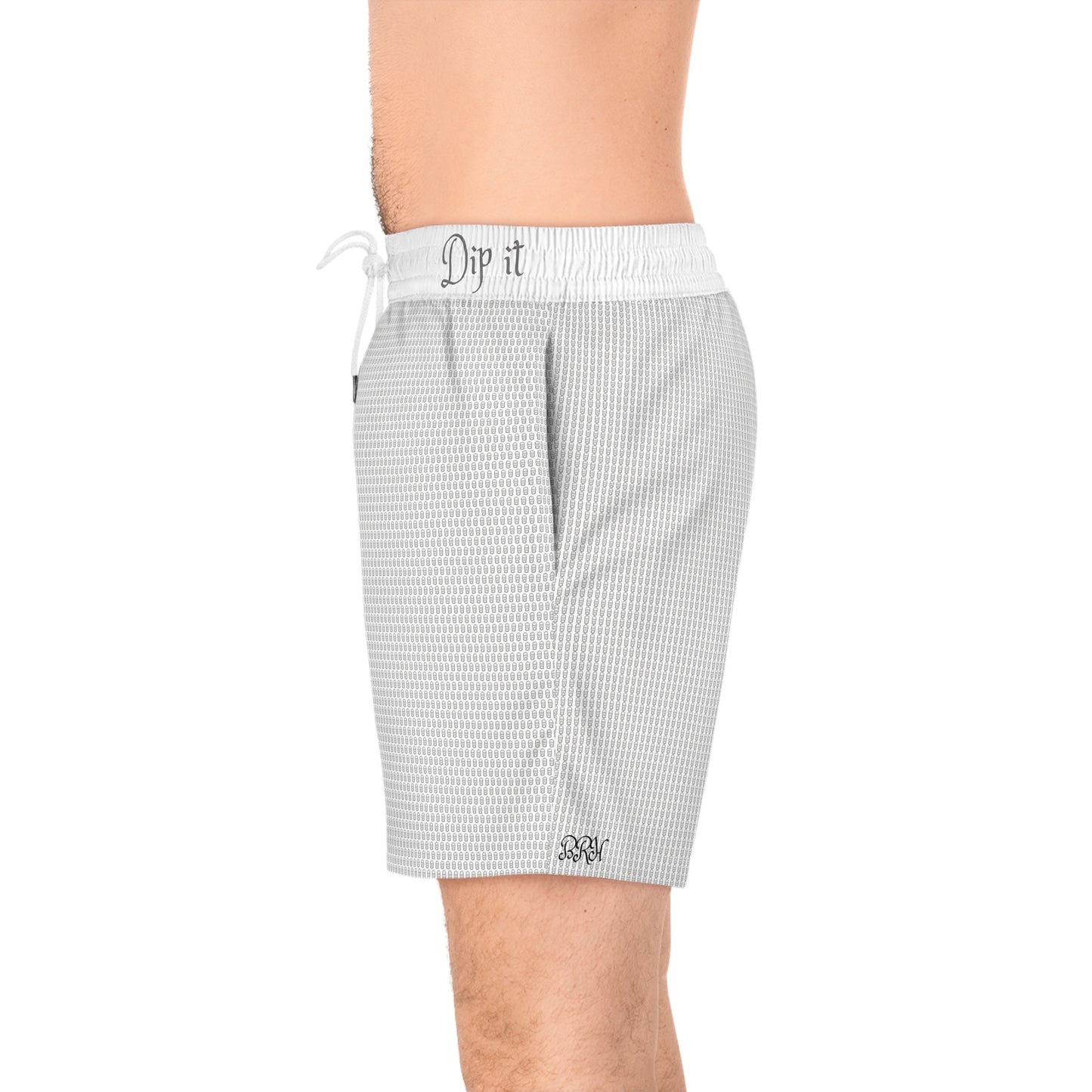 "Dip It" Split-Print Swim Shorts