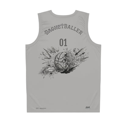 bBaller  | BasketBall Jersey Grey Edition