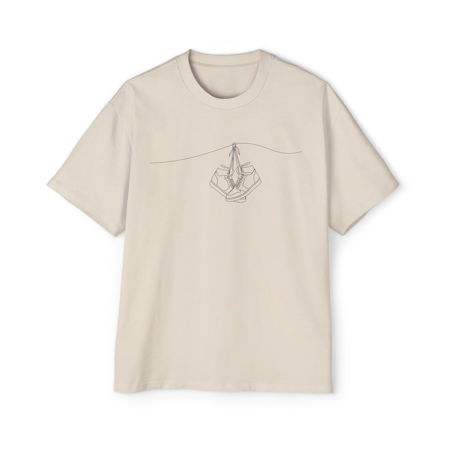Hanging Around Line Art Oversized Tee