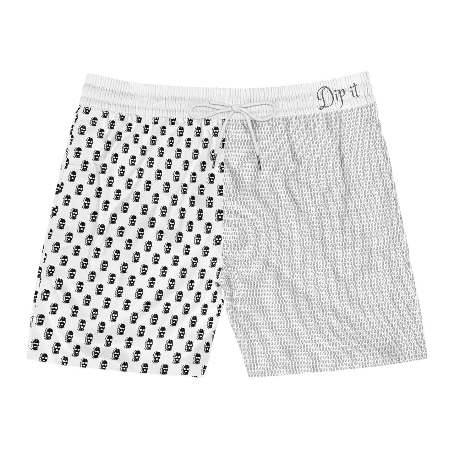 "Dip It" Split-Print Swim Shorts