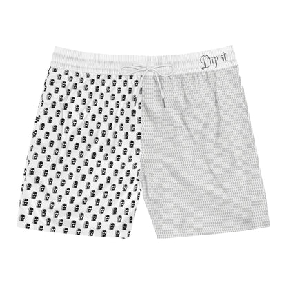 "Dip It" Split-Print Swim Shorts