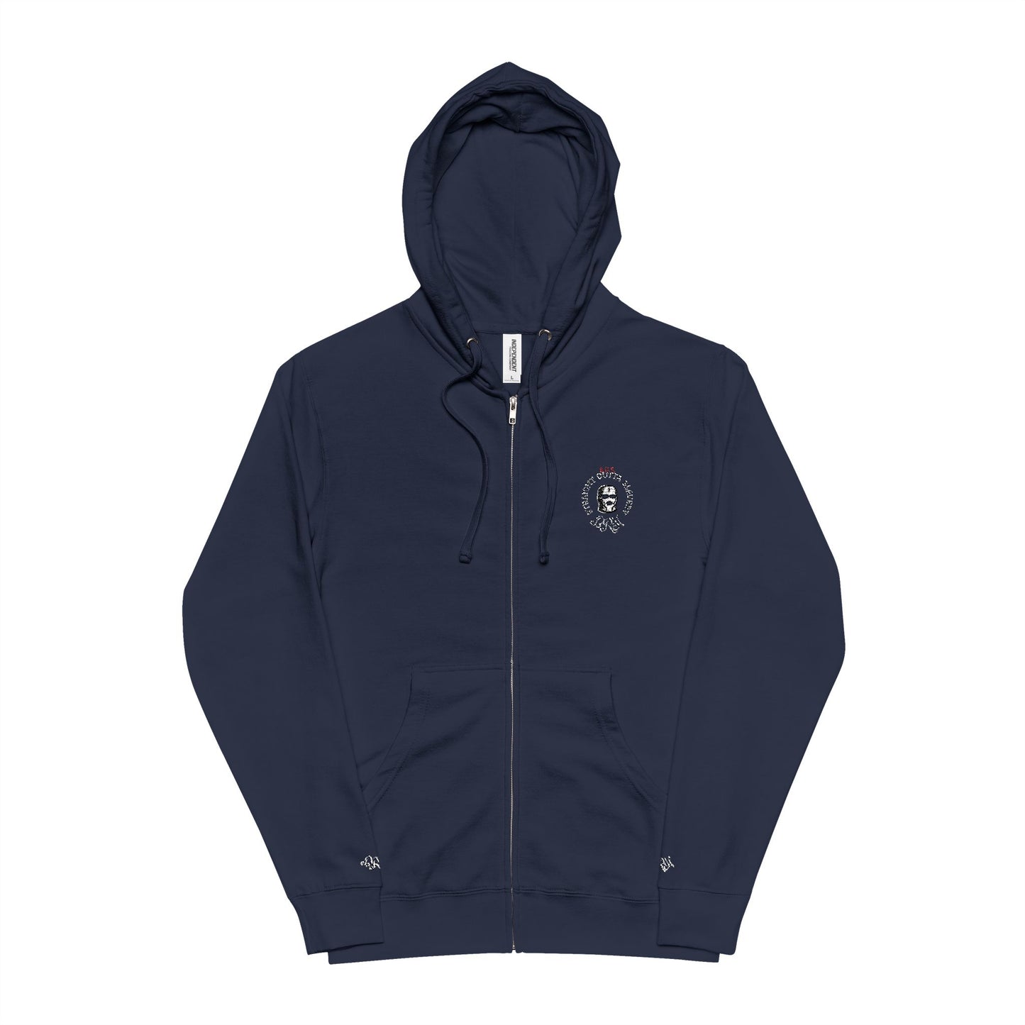 Selective Embroidered Zip Hoodie