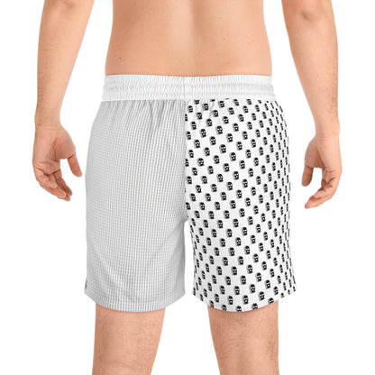 "Dip It" Split-Print Swim Shorts