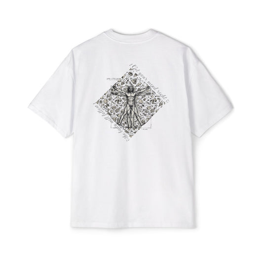 "Mind to Body" Vitruvian Oversized Tee — Sage Edition