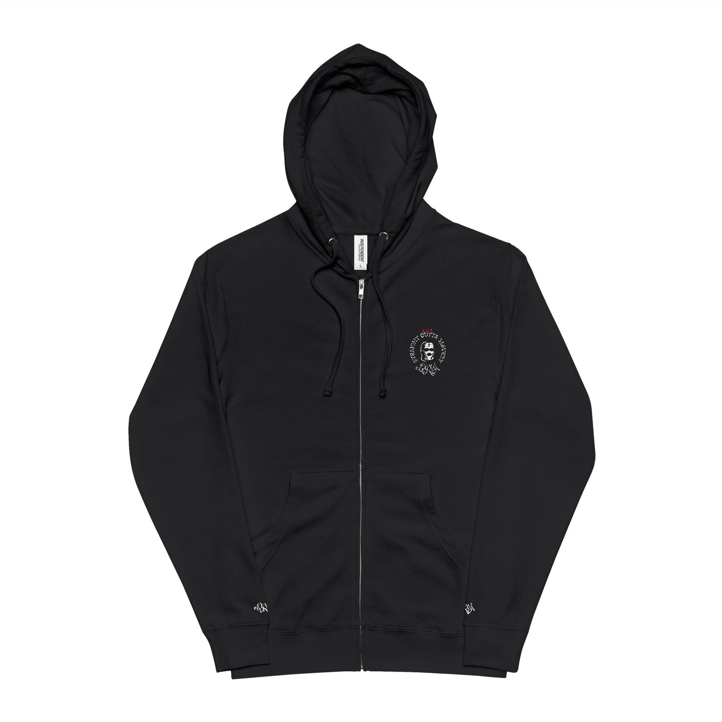 Selective Embroidered Zip Hoodie