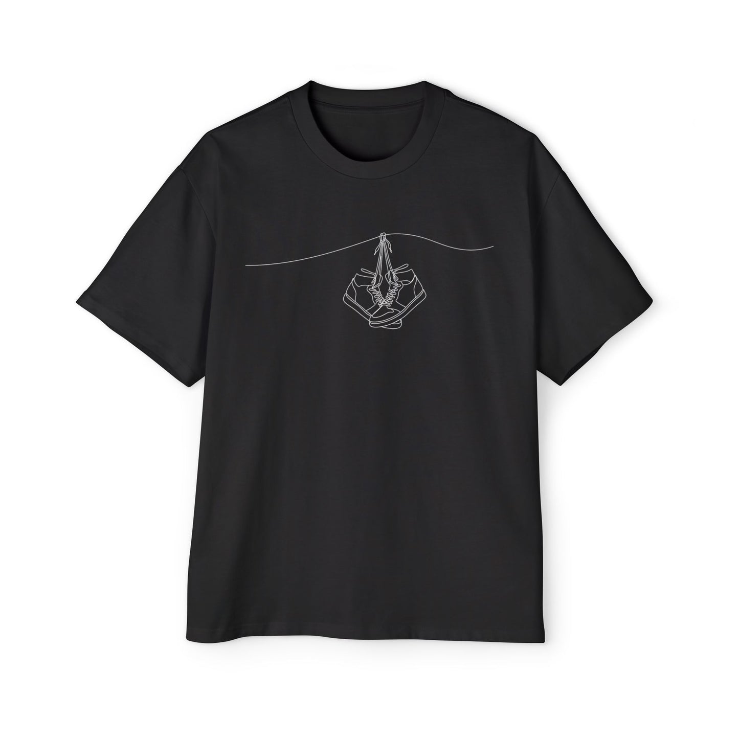 Hanging Around Line Art Oversized Tee