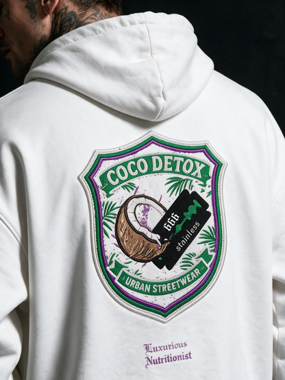 COCO-NUT Embroidered Zip-Up Hoodie
