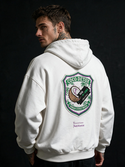 COCO-NUT Embroidered Zip-Up Hoodie