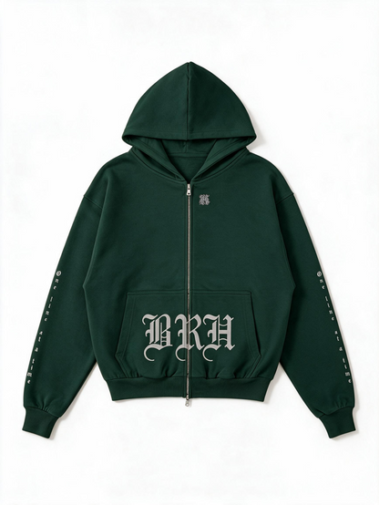 COCO-NUT Embroidered Zip-Up Hoodie