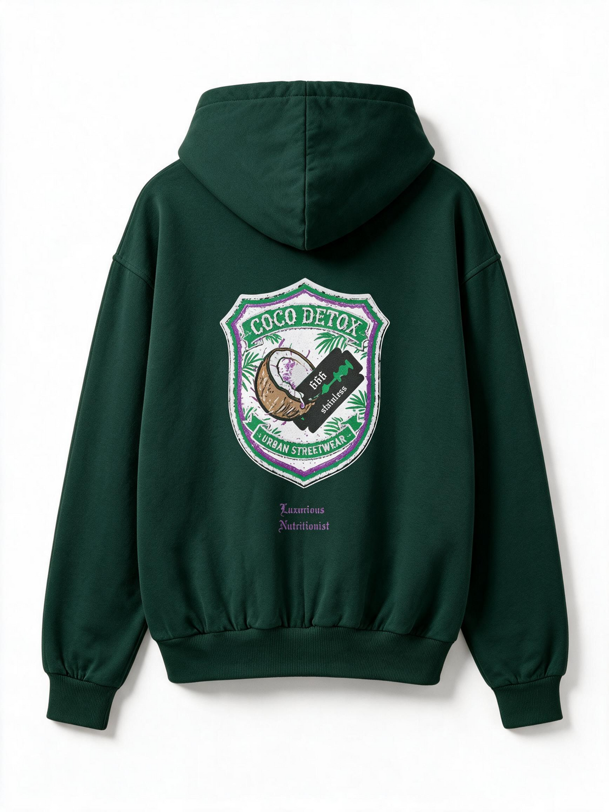 COCO-NUT Embroidered Zip-Up Hoodie