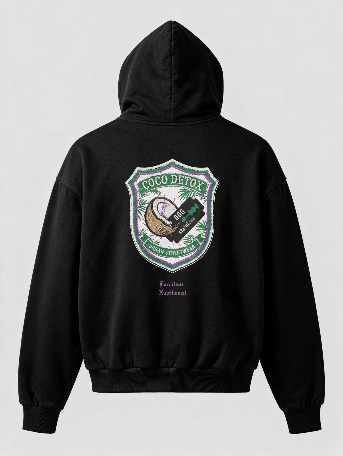 COCO-NUT Embroidered Zip-Up Hoodie
